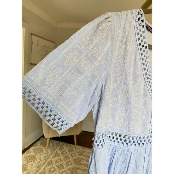 Knox Rose Cut Out Dress Mini Cottagecore Easter Spring Coquette Embroidered Boho - Picture 5 of 7